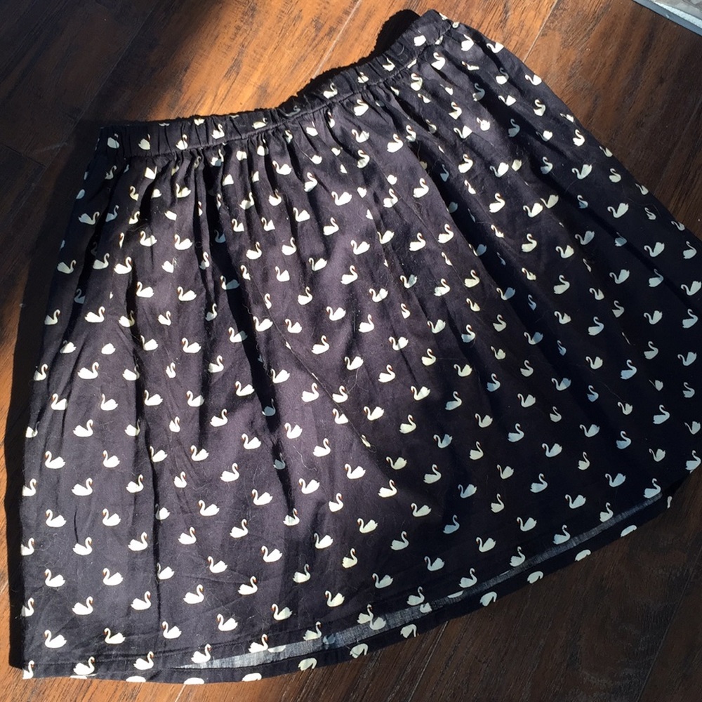 TopShop Swan Print Skirt